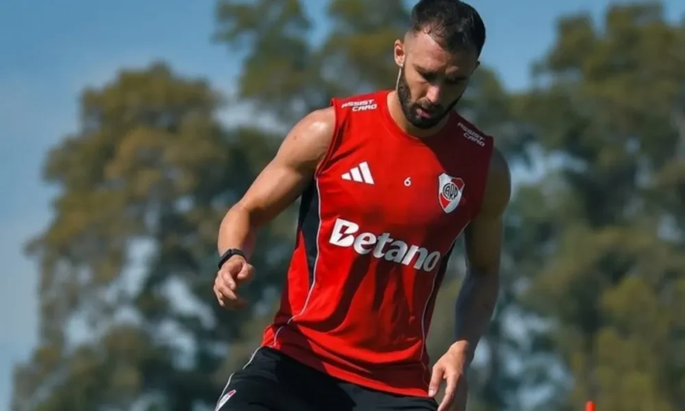 Germán Pezzella intensifica su puesta a punto en River tras la lesión de rodilla